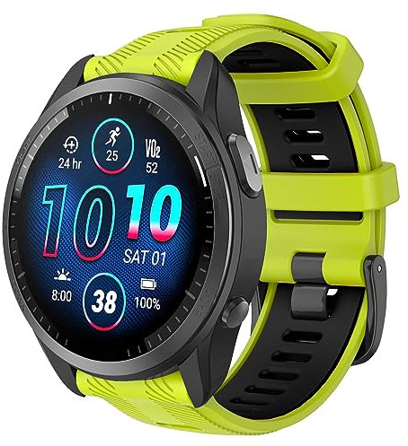 ISABAKE Armband für Garmin Forerunner 945/935/955/965 Armband, 22mm Silikon Ersatzarmband für Fenix 7/Fenix 6/Fenix 6 Pro/Fenix 5/Fenix 5 plus/Quatix 5/Approach S62/S60/MARQ/Descent G1 Armbänder
