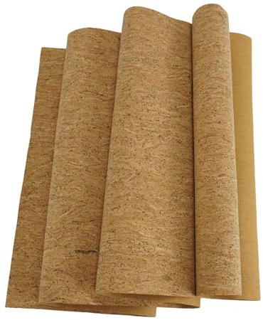 Qililandiy Kork strukturierte Kunstleder PU Stoff Meterware 12.5 x 59 Zoll Verzierte Handwerk Stoff für Ornament Nähen DIY Handwerk (TC-16)
