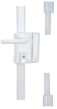 Vachette Serrure en applique multipoints verticale à poignée, MULTIBLINDE série 8800, Tirant Droite, Certifiée A2P, Haute sécurité, 3 points de fermeture, 4 clés VIP+ brevetées incluses, Blanc