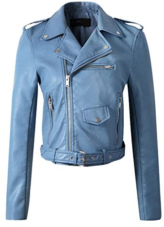 MGSFGlk Kunstlederjacke Damen Kunstlederjacke Warm Herbstjacke Langarm Steppjacke Mode Bikerjacke Weiche Lederjacke Große Größe Daunenjacke Winterjacke Oversize Jacke Kunstleder Kurze Jacke