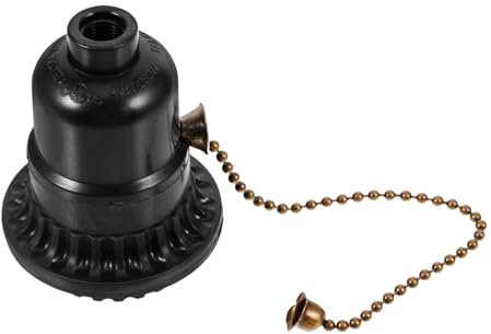 Housoutil Portalampada Con Catenella Portalampada Con Base Per Lampada Da Tirare Catenella Di Ricambio Portalampada Adatto Per Plafoniera Lampada Da Comodino, 17XHQ01M29Z612MPXLNX