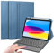 FINTIE Clavier pour iPad (A16) 11ème Génération 11 Pouces 2025, iPad 10ème Génération 10.9 Pouces 2022, [Pavé Tactile & Ranger Stylet] Clavier AZERTY sans Fil, Housse Multiposition, Bleu