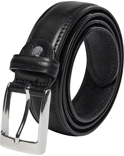 PHILIPSONS Gürtel Herren, Gürtel Ratsche Ledergürtel für Herren Anzug Business Kleidung,Breit 35mm,Größe Angepasst