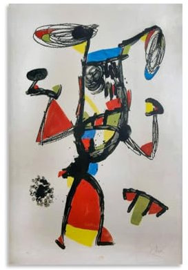 WANGLIDD Joan Miro Surrealismus-Poster, Majorette, Kunstdruck, Wandfoto, Farbe, hängendes Bild, Familie, Schlafzimmer, Dekoration, Geschenk, ungerahmt, 20 x 30 cm