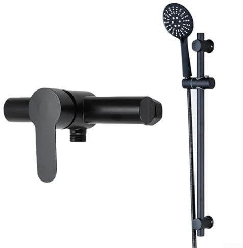 Robinet de douche, mitigeur de baignoire à levier unique en acier inoxydable à fixation murale, interface G1/2 pour équipement de douche