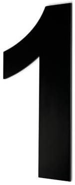 LUCKNIGHT House Numbers, Large Metal House Numbers, Floating Door Number, Made of Solid Stainless Steel, Flush Mount, for Outside Address Number Sign, 8 Inch (20.3 cm), Door Number 1