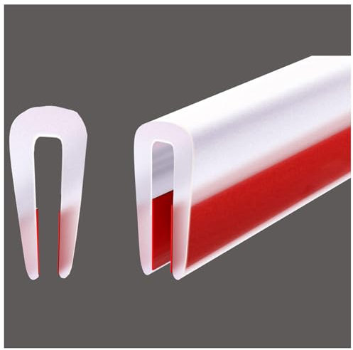 WZERHO Kantenschutz Selbstklebend Kantenschutz füR Bleche Kederband Kantenschutz Gummi Kantenschutzprofil Gummilippe Kantenschutz Metall Gummileiste U Profil Transparente Farbe