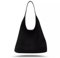 Vgpbphj Wildleder-Tragetasche für Damen, 2024 New Hobo Handtasche Taschen, Slouchy Schultertasche für Shopping, Arbeit., Schwarz , L