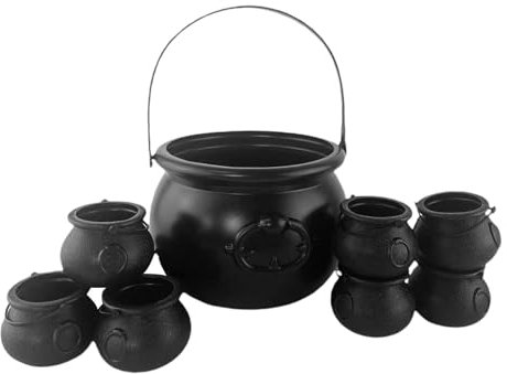 Cuencos para servir para fiesta de Halloween, juego de soporte para dulces para Halloween, calderos de servir dulces de Halloween, cuencos de caldero para Halloween, juego de cuencos de caldero de