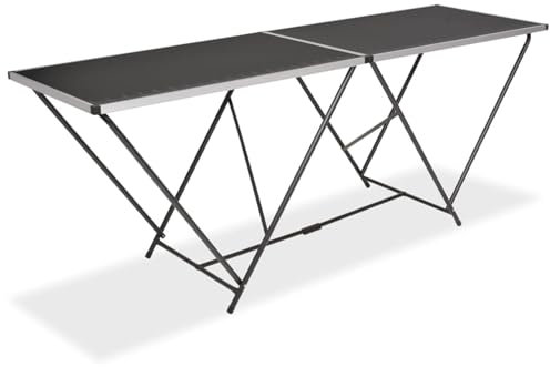Homgoday Mesa para empapelar Plegable de MDF y Aluminio 200x60x78 cm