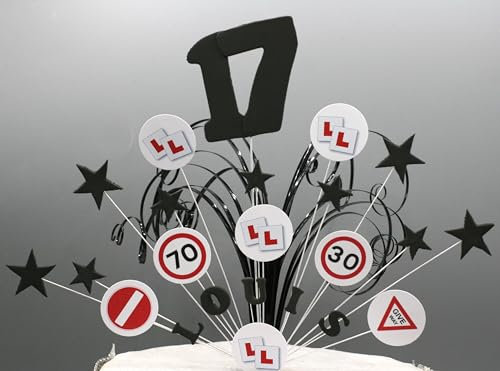 Learner Driver Cake Topper Cake Decoration 17th Birthday (ANY THEME) Cake Toppers Stars on wires Cake Spray Explosion Party BirthdayCake Topper Decoration Personalised Photo Cake Topper 016