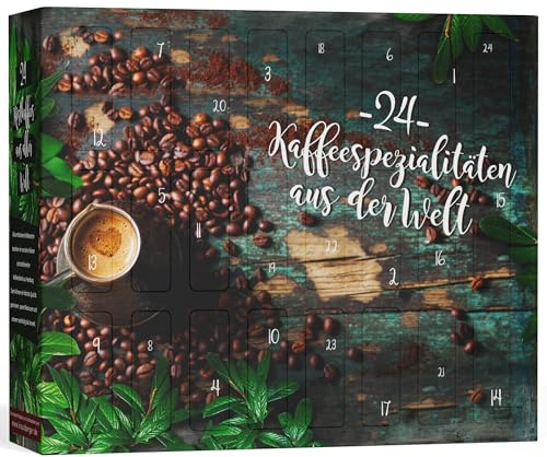 UMBRELLA® Kaffe Adventskalender 2025 Kaffeebohnen [BIO & FAIRTRADE KAFFEE] Kaffee Adventskalender 2025 geröstete ganze Bohnen (24 köstliche Kaffee-Sorten)