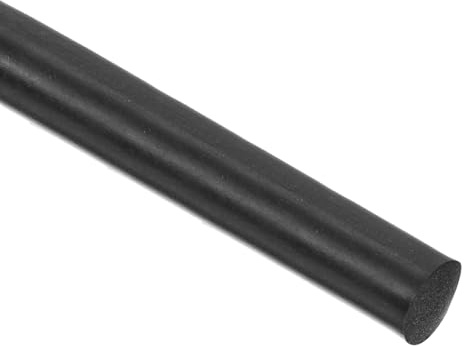 sourcing map Silicone Foam Seal Strip, 10mm OD 4.5m 15ft Silicone Foam Weather Strip, Sponge Rubber Weather Stripping Cord for Warehouse, Foam Tubing, Black