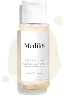 Medik8 Press & Glow, Daily PHA Exfoliating Facial Toner - 30ml (Travel) | Brightening 5.5% PHA Tonic, Gluconolactone & Enzyme Activator, Smooths Skin Surface & Boosts Skin Radiance