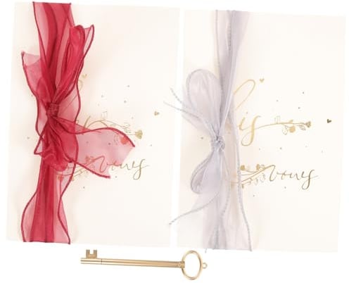 TINEASUR 2St Hochzeits gelübde buch Braut Gelübde Handkarten Gelübdebücher Hochzeitsbücher hochzeitsvorbereitung wedding Karten für das Eheversprechen Bogen Gelübde Karten Papier