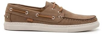Lois Zapato náutico Piel Nobuck Fabricado en españa con Cordones Hombre Color: Camel Talla: 41