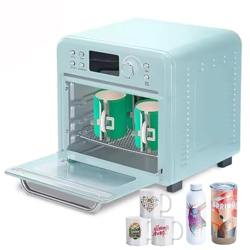 Horno de sublimación de calor con pantalla LED, circulación de aire de 360° para un calentamiento uniforme, ideal para impresión por lotes de tazas y tazas