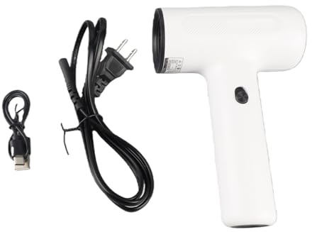 TOPINCN Akku-Haartrockner, 500 W, Bürstenloser Motor, Reise-Haartrockner, Wiederaufladbarer Föhn für Camping Im Innen- und Außenbereich, Farbtrockner, Aquarell-Luftgebläse für (WHITE)