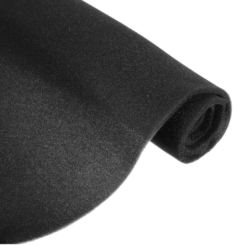 sourcing map Grille de haut-parleur Pro en maille éponge anti-poussière en mousse acoustique de 5 mm d'épaisseur pour haut-parleurs de scène, audio DJ professionnel, noir, 50 x 100 cm