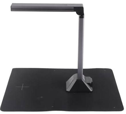 Plyisty S550 Dokumentenscanner, Faltbare Tragbare 5MP CMOS Sensor USB-Dokumentenkamera mit LED-Licht und Autofokus für -Scannen, PC, Home-Office-Bildung