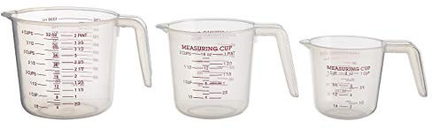 Premier Housewares 806814 Measuring Jugs, Clear Plastic, Set of 3, PP-Polypropylene