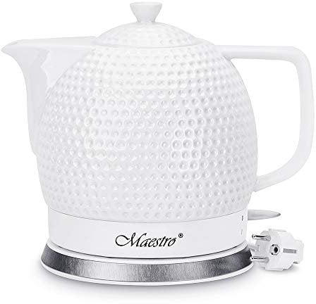 Maestro MR067 Keramikkessel mit einer Kapazität von 1,2 l und einer Leistung von 1200 W, Weiß