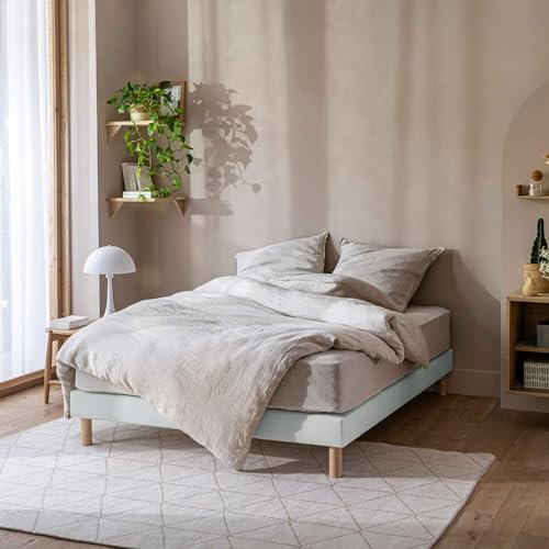 Cache-sommier 80x190 Gris – 100% Coton Jersey Extensible – Doux, Résistant, Facile à Installer – Oeko-TEX – pour sommier de 15 à 30 cm