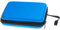vhbw Tasche kompatibel mit Nintendo 2DS Spielekonsole - Schutzhülle, Tragetasche + Trageschlaufe mit Karabinerhaken, schwarz, blau