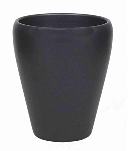 INNA-Glas Keramik Orchideentopf, Ø14cm, 17cm, anthrazit, matt - Blumentopf/Orchideen Übertopf