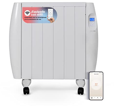 UNIVERSALBLUE Émetteur thermique basse consommation 1500W | Radiateur électrique avec WIFI | Protection contre la surchauffe