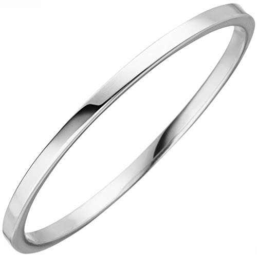 Jobo Damen-Ring schmal aus 8 Karat 333 Weißgold Größe 60