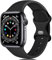 Epova Cinturino in Silicone Compatibile con Apple Watch 44mm 42mm 45mm 46mm 49mm, Cinturini di Ricambio per Apple Watch Ultra/Ultra 2/ iWatch SE Series 10 9 8 7 6 5 4 3 2 1, Nero, Grande