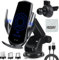 YUSHIHU Wireless Car Charger,15 W Qi Charging, Automatic Sensor Auto-Clamping Car Phone Holder, Windshield Dashboard Air Vent Phone Mount,compatible for iPhone, Xiaomi, Google, Honor,OPPO,etc