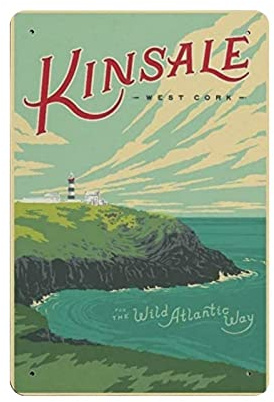 AOOEDM Ireland West Cork Vintage Metal Tin Sign for Home Coffee Shop Office Wall Art Metal Poster Garage Decor Man Cave Sign Inspirational Quote Wall Decor