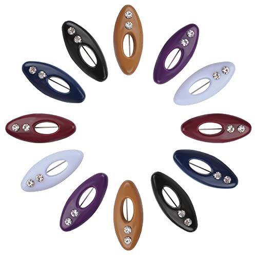 CRAFFANCY Hijab Pins, 24 Stück 6 Colos Sicherheitsnadeln Hijab Sari Pins Kunststoff Abdeckung Sicherheitsnadeln für Sicherheit Verriegelung Erwachsene Kleidung Windelschal Dekoration (Strass)