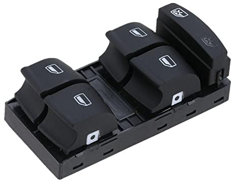 LEDFEWAG Interruttori a pulsante Alzacristalli per auto 4F0959851 Compatibile per A3 A6 RS6 Q7