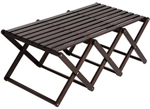 OLOTU Tische Klapptisch mit Zwei Verwendungszwecken, verstellbares Zahnräder-Design, mehrstufiges Lagerregal, 30 kg tragender Campingtisch, Picknicktisch aus Holz Kompakt