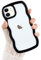 Micoden for iPhone 11 Phone Case Cute Curly Wave Frame Shape Shockproof Bumper Clear Aesthetic Fashion Phone Case for Girls Women Transparent Silicone Cover for iPhone 11 Black
