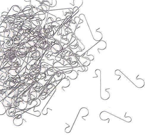 DERAYEE 120 Pezzi Ganci Palline Natale,Gancetti Albero di Natale,Ornamenti per Appendere Decorazioni per Albero Festa di Natale(Argente)