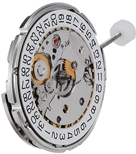 Evzvwruak Uhrwerk für Seagull ST2130 Automatikwerk Ersatzzubehör für ETA 2824 Classic Silver