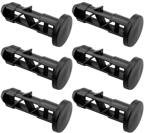 GLADFRESIT Wheelie Bin Lid Hinge Pin - 6 Pack of 67x31MM Pins for 240L Trash Bin Lids (Black)