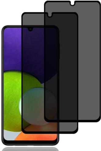 BCHKLAI Verre Trempé Anti-Espion pour Samsung Galaxy A22 4G [2 Pièces] | Protecteur D'écran de Confidentialité,9H Dureté,Anti-Rayures,Sans Bulles,Protection D'écran Anti-Espion pour Galaxy A22 4G