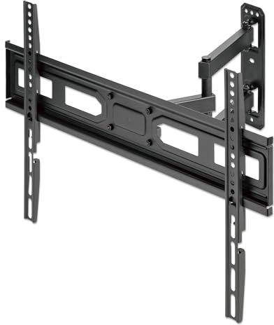 MANHATTAN Soporte de Pared para televisores de 37 a 70 y hasta 35 kg, Movimiento Completo (Totalmente movible), después del Montaje Horizontal, Color Negro