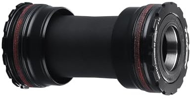 bikesmart Token T47 Tretlager mit Gewinde für Shimano 24 mm Stahllager, Schwarz