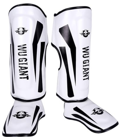 Chaoyilian Espinilleras Kick Boxing ProteccióN,Kick Boxing Shin Guards,Protectores De Pierna para Kickboxing,Acolchados,Unisex Adulto,para Kickboxing,Training,Sparring,Boxing Gear Y Artes Marciales