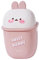LOVIVER Mignon panier de bureau peut bureau Mini poubelle créative en forme de lapin Mini poubelle avec couvercle rabattable pour bureau salle de bain, blanc