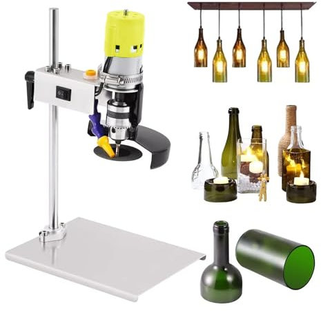 TAZZOR Taglierina elettrica per Bottiglie da 6000 Giri/min Tagliabottiglie Elettrico per Vetro e Ceramica Utensili da Taglio per Tagliare Bottiglie di Vino, Vetro Marino, Artigianato e vasi da Fiori