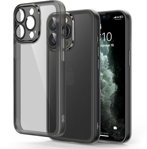 Honeyview Colored Clear Case for iPhone 11 Pro with Matte Border, Non-Yellowing, Shockproof, Armour Phone Cover for Apple iPhone 11 Pro - Black