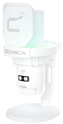 COMICA EJoy Uni USB Microphone, Micro Gaming pour PC avec Gain/Muet/Réduction du Bruit/Moniteur/Lumières RVB, Microphone pour Streaming, Podcast, Enregistrement, Youtube, Ordinateur, Téléphone, PS4&5