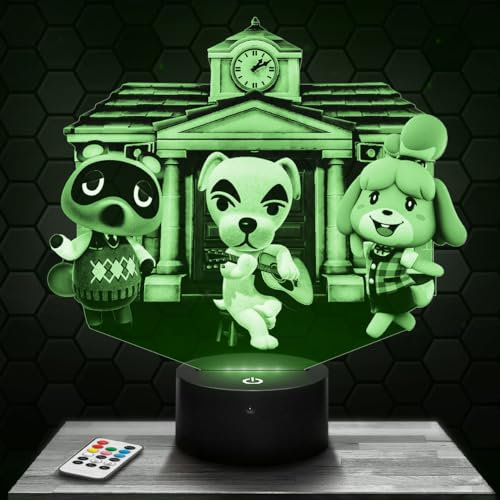 Nachttischlampe Animal Cross Dekoration Jungenzimmer Gaming Gamer Videospiele Geschenkidee Animal Cross Nachtlicht Schreibtischdekoration originell für Jugendliche, zu Weihnachten.
